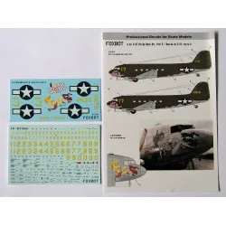 DOUGLAS C-47 SKYTRAIN/DAKOTA PIN-UP NOSE ART AND STENCILS 5 1/72 Foxbot 72-021