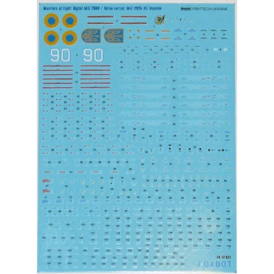 Us Stock Mikoyan Mig-29ub, Ukranian Air Forces, Digital Camouflage 1/72 Foxbot 72-027