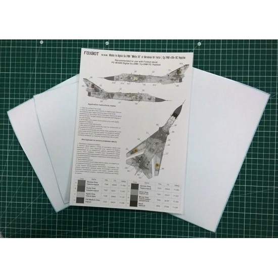 SUKHOI SU-24M WHITE 20 UKRAINIAN AIR FORCES DIGITAL CAMOUFLAGE USE FOXBOT DECAL
