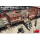 Miniart 35296 - RAILWAY GONDOLA 16,5-18t + 5 figures World War II 1/35 scale kit