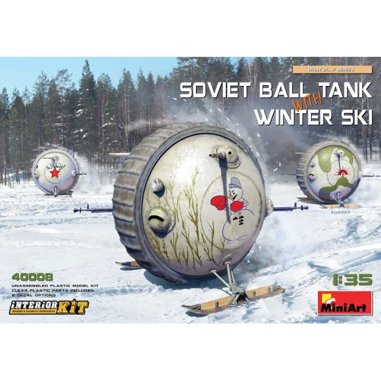 MINIART 40008 - 1/35 scale - SOVIET BALL TANK w/ WINTER SKI INTERIOR KIT MINIART 40008 - 1/35 scale - SOVIET BALL TANK w/ WINTER SKI INTERIOR KIT