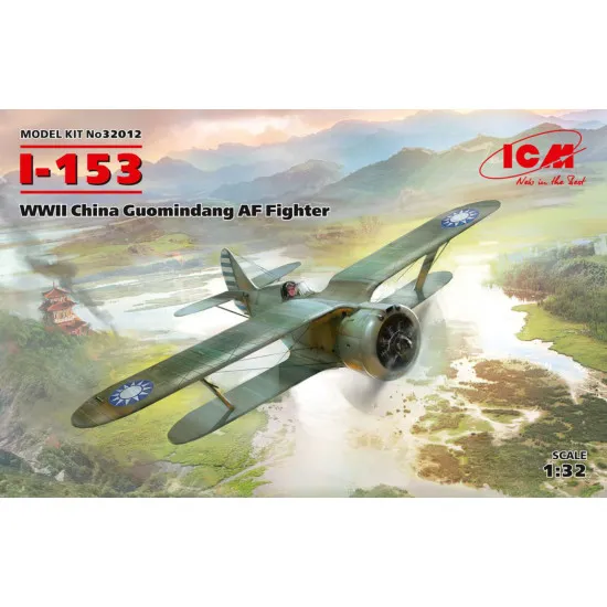 ICM 32012 - I-153, WWII CHINA GUOMINDANG AF FIGHTER USSR - 1/32 scle model kit