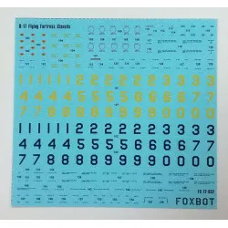 DECAL FOR STENCILS FOR B-17 FLUING FORTRESS 1/72 SCALE Foxbot 72-032