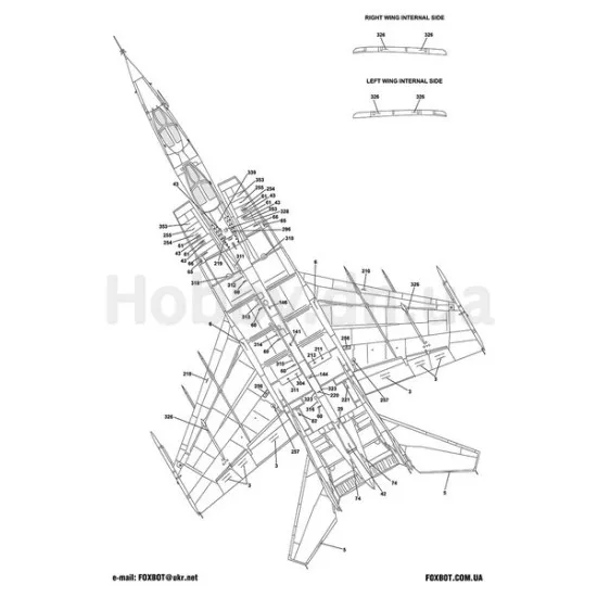 DECALS STENCILS FOR MIG-25 1/72 SCALE Foxbot 72-038