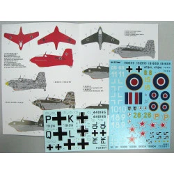 DECAL FOR MESSERSCHMITT ME 163 KOMET 1/32 Scale Foxbot 32-002