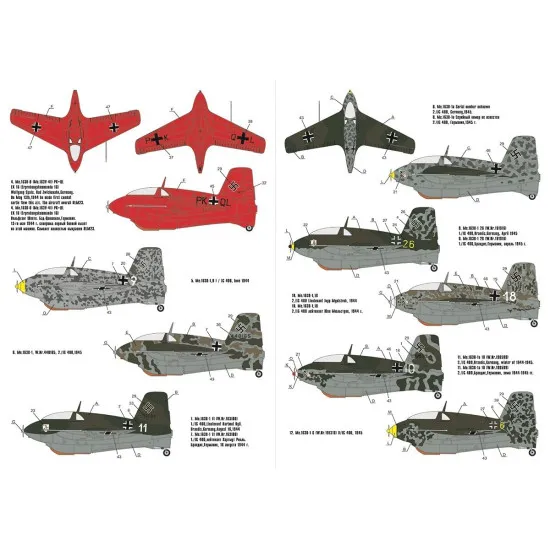 DECAL FOR MESSERSCHMITT ME 163 KOMET 1/32 Scale Foxbot 32-002