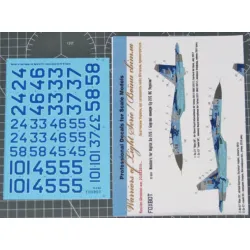 Us Stock Decal For Numbers For Sukhoi Su-27s Ukranian Air Forces 1/32 Scale Foxbot 32-004