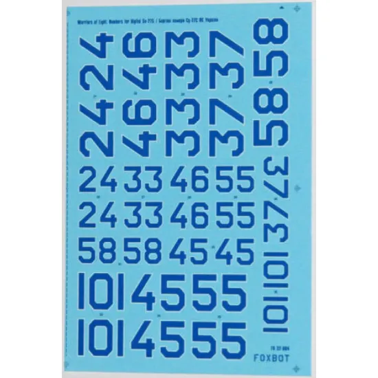 Us Stock Decal For Numbers For Sukhoi Su-27s Ukranian Air Forces 1/32 Scale Foxbot 32-004