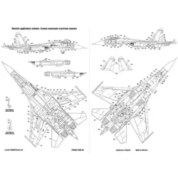 Us Stock Decal For Numbers For Sukhoi Su-27s Ukranian Air Forces 1/32 Scale Foxbot 32-004