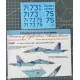 DECAL FOR NUMBERS FOR SUKHOI SU-27UBM UKRANIAN AIR FORCES 1/32 Foxbot 32-005