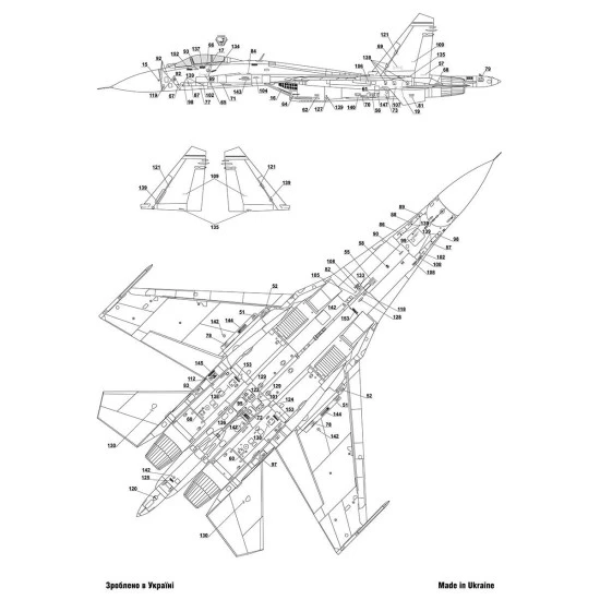 DECAL FOR SUKHOI SU-27 WITH NAME 1/32 Scale Foxbot 32-006