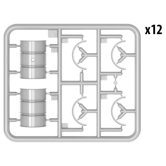 Miniart 35597 - 1/35 German 200l fuel drums ww2
