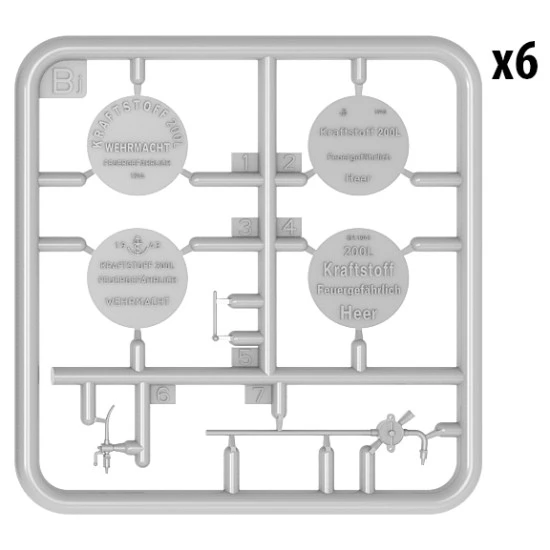 Miniart 35597 - 1/35 German 200l fuel drums ww2