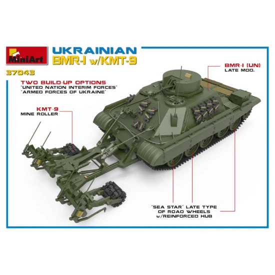 Miniart 37043 - 1/35 Ukrainian BMR-1 with KMT-9