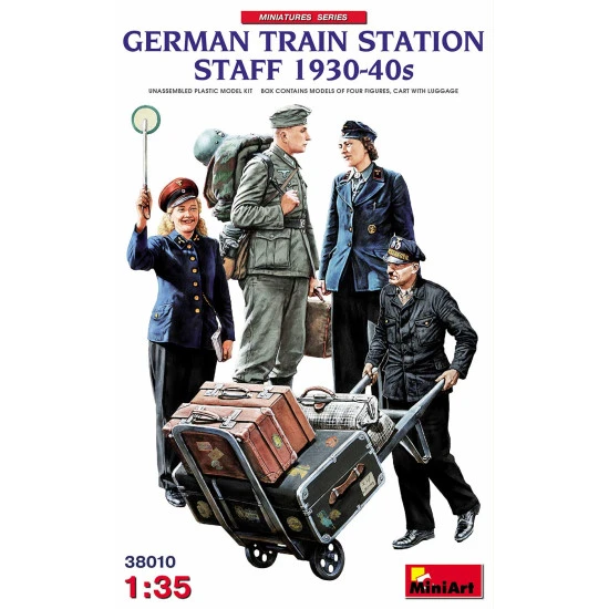 MINIART 38010 1/35 SCALE MODELGERMAN TRAIN STATION STAFF 1930-40s