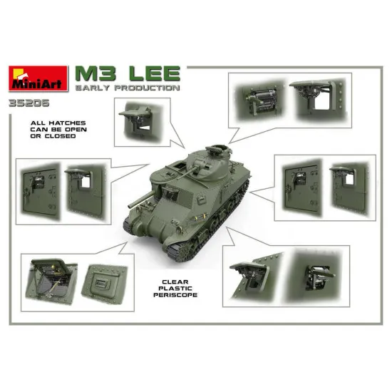 MINIART 35206 1/35 SCALE MODEL M3 LEE EARLY PRODUCTION. INTERIOR KIT