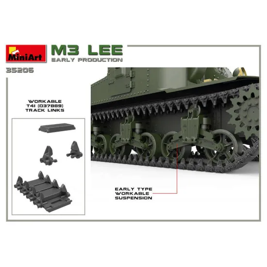 MINIART 35206 1/35 SCALE MODEL M3 LEE EARLY PRODUCTION. INTERIOR KIT