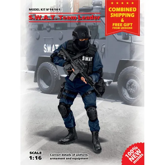 ICM 16101 - 1/16 - S.W.A.T. Team Leader Stormtrooper plastic model kit scale