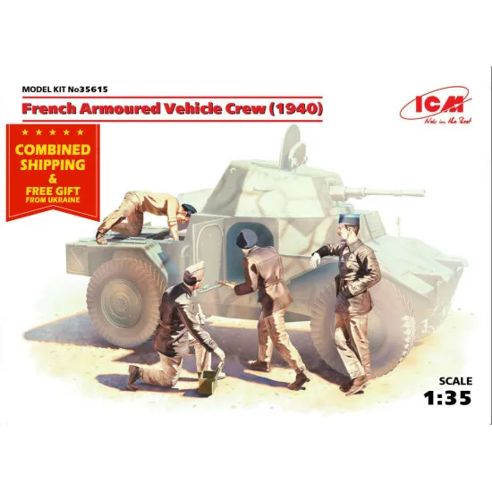 ICM 35615 - 1/35 French Armoured Vehicle Crew WWII (1940), 4 figures