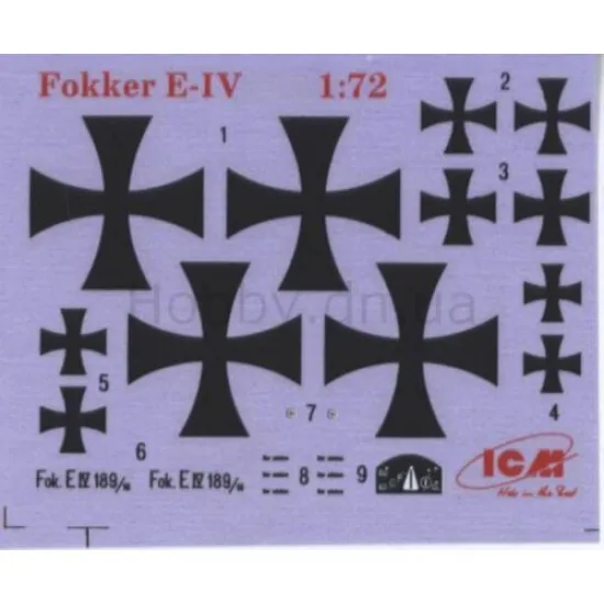 ICM 72111 - 1/72 Fokker E.IV German Fighter (WWI), 1918, plastic scale model