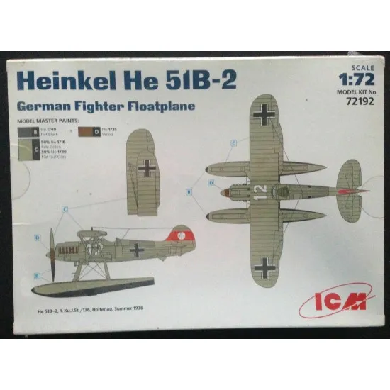 ICM 72192 - 1/72 HE 51B-2 German Floatplane Fighter, scale model kit