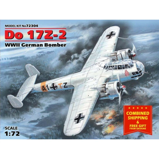 ICM 72304 - 1/72 DO 17Z-2 German Bomber 1939-1945, WWII, scale model kit