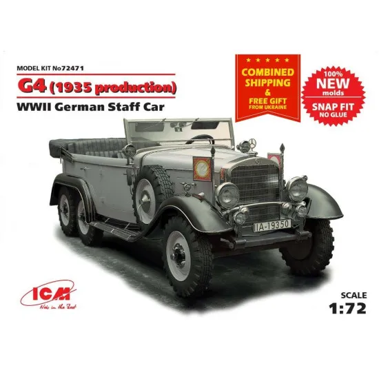 ICM 72471 - 1/72 G4 (1935 Production) German Staff Car, WWII 1939-1945