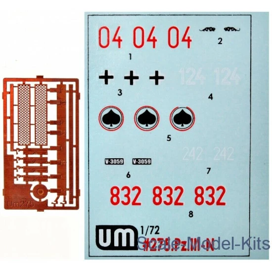 Unimodel 275 - 1/72 Tank Panzer III Ausf N Scale Plastic Model Kit WW II UM 275