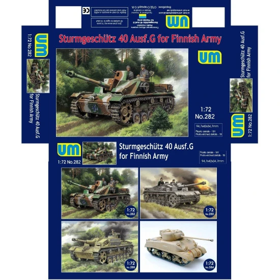 STURMGESCHUTZ 40 AUSF.G FOR FINNISH ARMY 1/72 UNIMODEL UM 282