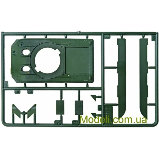 Unimodel 382 - 1/72 M4 Tank with Turret M26 Pershing Plastic Model Kit UM 382
