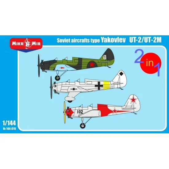 Micro-mir 144-019 - 1/144 Yakovlev UT-2/UT-2M, Soviet aircraft, scale model kit