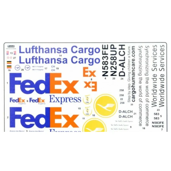 Mikro-mir 144-023 - 1/144 Mcdonnell Douglas MD-11F Fedex Panda, scale model kit Mikro-mir 144-023 - 1/144 Mcdonnell Douglas MD-11F Fedex Panda, scale model kit