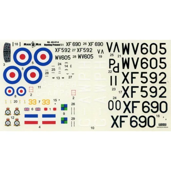 Micro-mir 48-014 - 1/48 Hunting Provost T.1 Basic Trainer Aircraft, model kit
