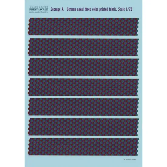 Print Scale 004-camo - 1/72 Lozenge A. German naval three color printed fabric