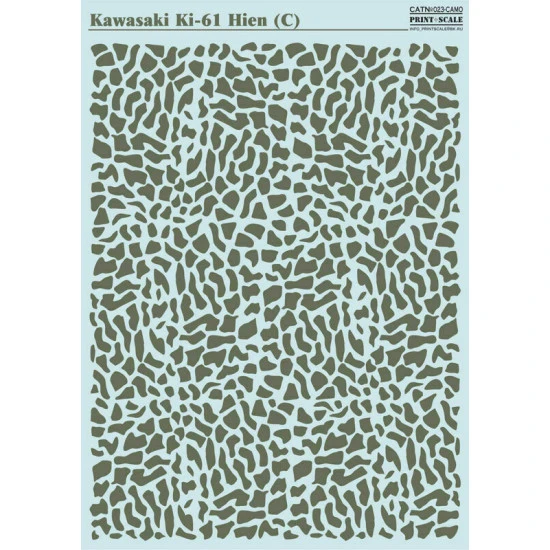 Print Scale 023-camo - 1/72 Kawasaki Ki-61 Hien (C), wet decal Aircraft