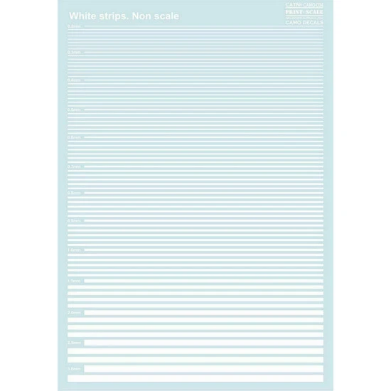 Print Scale 034-camo - White strips. Non scale Wet decal