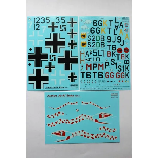 Print Scale 32-020 - 1/32 Junkers Ju-87 Part 1 The complete set 2 leaf wet decal