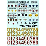 Print Scale 48-006 - 1/48 Decal for Jagdgeschwader 52 LUFTWAFFE FIGHTER