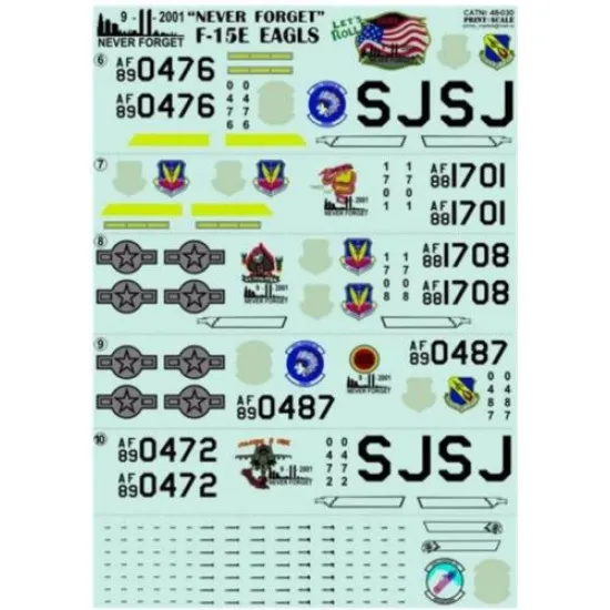 Print Scale 48-030 - 1/48 F-15e Eagles never Forget Part I