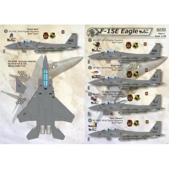 Print Scale 48-031 - 1/48 Decal for F-15e Eagles