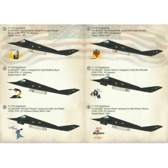 Print Scale 48-112 - 1/48 Decal for Airplane Lockheed F-117 Nighthawk Part-2