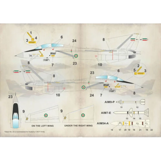 Print Scale 48-117 - 1/48 Decal for Airplane F-14 Tomcats