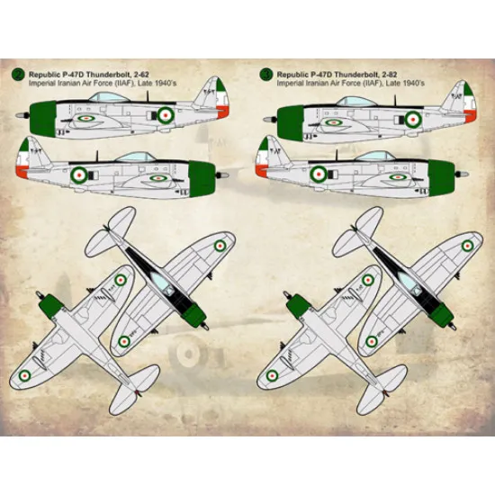 Print Scale 48-133 - 1/48 P-47D Thunderbolt, Aircraft wet decal model
