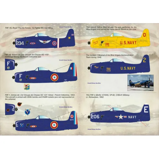 Print Scale 72-013 - 1/72 Decal For F 8 F Bearcat Aircraft