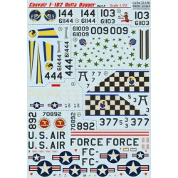 Us Stock Print Scale 72-150 - 1/72 Decal For Convair F-102 Delta Dagger Part 2 Aircraft