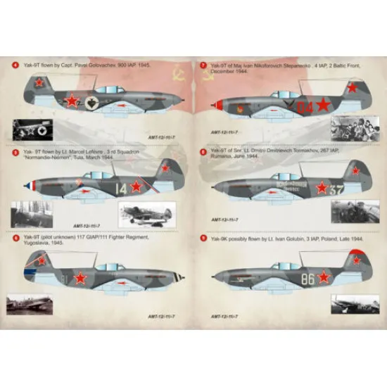 Print Scale 72-190 - 1/72 Decal for Yak-9 (Aircraft wet decal)