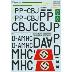 Print Scale 72-238 - 1/72 Focke-wulf Fw 200 Condor Part 1 Aircraft wet decal