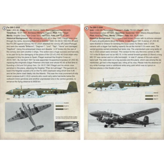 Print Scale 72-240 - 1/72 Focke-wulf Fw 200 condor, Part 3, Aircraft wet decal