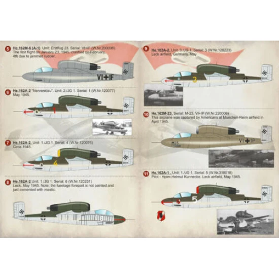 Print Scale 72-247 - 1/72 He.162 Salamander Aircraft Accessorie, wet decal