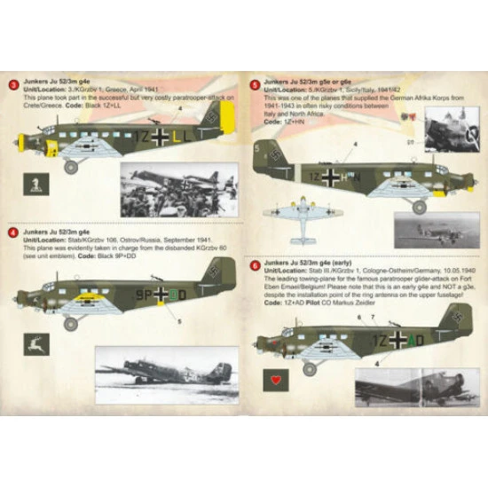 Print Scale 72-248 - 1/72 German Junkers Ju 52, Part 2, Aircraft wet decal